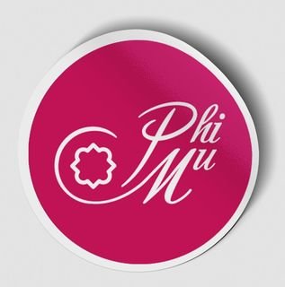 Phi Mu Logo Round Decal