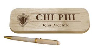 Chi Phi Maple Wood Pen Set