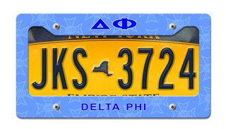 Delta Phi License Plate Frame