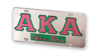 alpha kappa alpha license plate