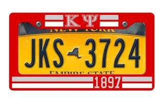 Kappa Psi Year License Plate Frame
