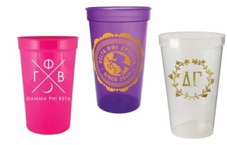 Custom Stadium Cups Create Greek Plastic Design Your Own Stadium Cups