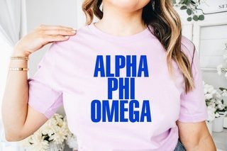 Alpha Phi Omega Name Block T-Shirt