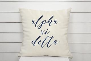Alpha Xi Delta Script Pillow