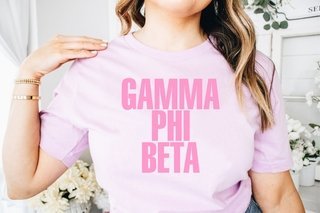 Gamma Phi Beta Name Block T-Shirt