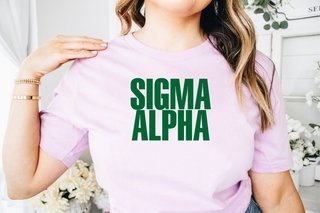 Sigma Alpha Name Block T-Shirt