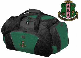 alpha kappa alpha duffle bag