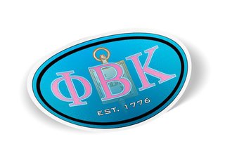 Phi Beta Kappa Color Oval Decal