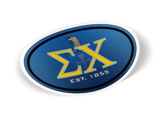 Sigma Chi Color Oval Decal