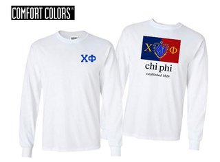 Chi Phi Flag Long Sleeve T-shirt - Comfort Colors