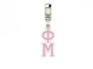 Phi Mu Color Filled Stainless Lavaliere Necklace - ON SALE!