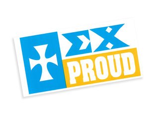 Sigma Chi Proud Bumper Sticker - CLOSEOUT
