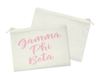 Gamma Phi Beta Script Cosmetic Bag