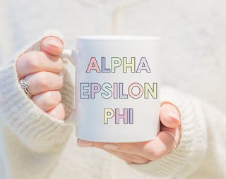 Alpha Epsilon Phi Pastel Mug