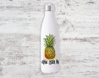 Alpha Epsilon Phi Pineapple Steel Water Bottle