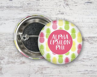 Alpha Epsilon Phi Pineapples Button