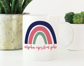 Alpha Epsilon Phi Rainbow Mug