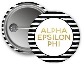Alpha Epsilon Phi Striped Button