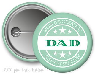 Alpha Epsilon Phi World's Greatest Dad Button