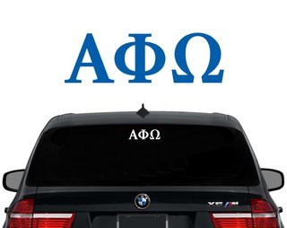 Alpha Phi Omega Letters Decal