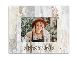 Alpha Xi Delta Rustic Picture Frame