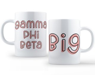 Gamma Phi Beta Bubble Big Sister Mug