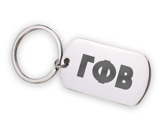 Gamma Phi Beta Letters Stainless Keychain