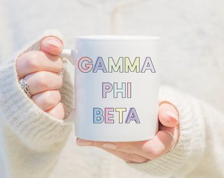 Gamma Phi Beta Pastel Mug