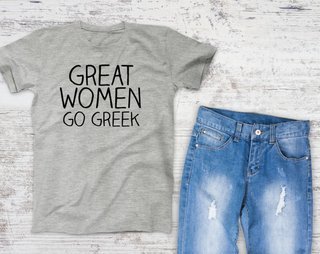 Great Women Go Greek Campus Tee