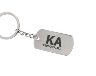 Kappa Alpha Dog Tag Style Custom Keychain