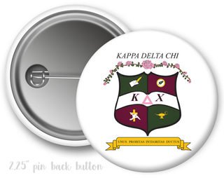 Kappa Delta Chi Color Crest - Shield Button