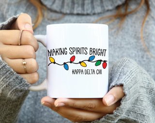 Kappa Delta Chi Making Spirits Bright Christmas Coffee Mug