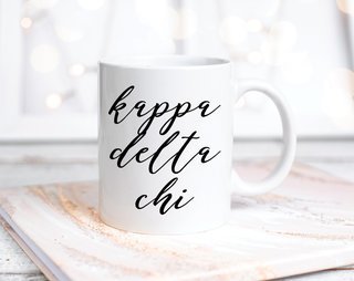 Kappa Delta Chi Script Mug