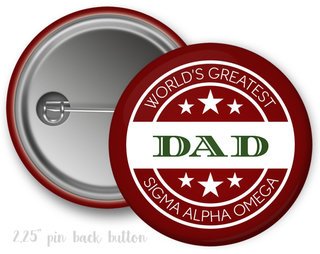 Sigma Alpha Omega World's Greatest Dad Button