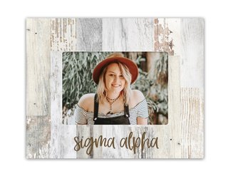 Sigma Alpha Rustic Picture Frame