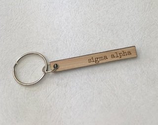 Sigma Alpha Skinny Keychain