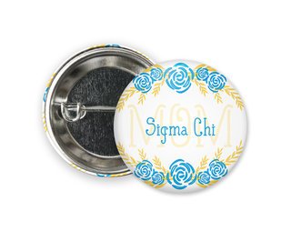 Sigma Chi Mom Floral Button