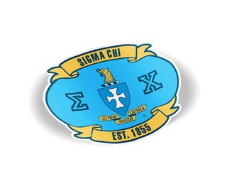 Sigma Chi Banner Crest - Shield Decal