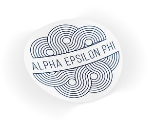 Alpha Epsilon Phi Geo Scroll Sticker Sticker