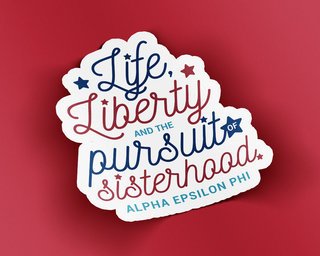 Alpha Epsilon Phi Sisterhood Sticker