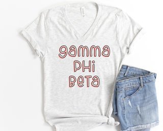 Gamma Phi Beta Bubble V-Neck Tee