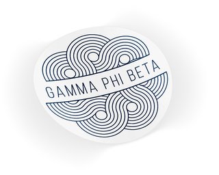 Gamma Phi Beta Geo Scroll Sticker Sticker