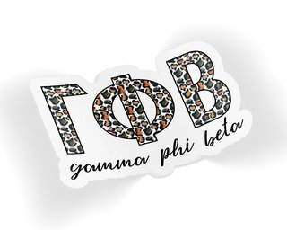 Gamma Phi Beta Leopard Sticker