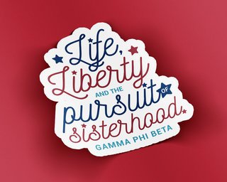 Gamma Phi Beta Sisterhood Sticker