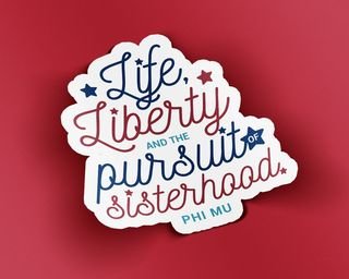 Phi Mu Sisterhood Sticker
