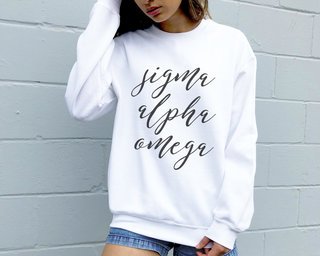 Sigma Alpha Omega Script Sweatshirt