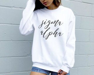 Sigma Alpha Script Sweatshirt