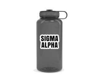 Sigma Alpha Simple Wide Mouth Water Bottle