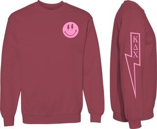 Kappa Delta Chi Comfort Colors Lightning Crew Sweatshirt