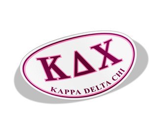 Kappa Delta Chi Greek Letter Oval Decal